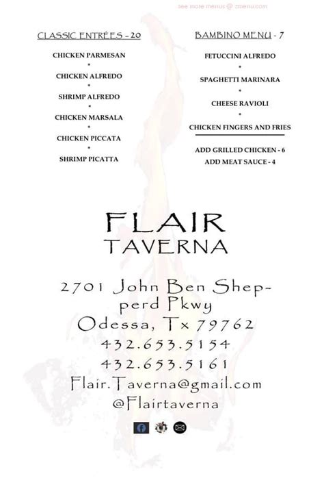 flair taverna|flair taverna menu.